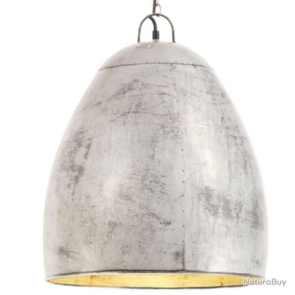 Lampe suspendue industrielle 25 W Argent Rond 42 cm E27