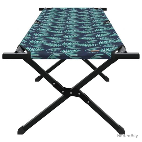 Lit de soleil pliable avec sac de transport et motif feuilles en tissu Oxford 600D