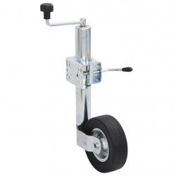 Roue cric de remorque avec pince fendue 60 mm acier galvanisé