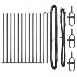 Kit de poteaux de clôture 13 pcs Gris Ø32mm 160 cm Béton