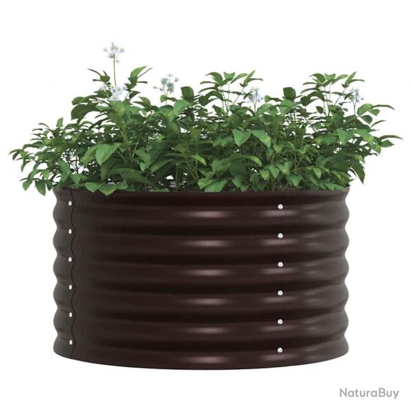 Bac surlev Marron 80x80x44 cm en acier galvanis