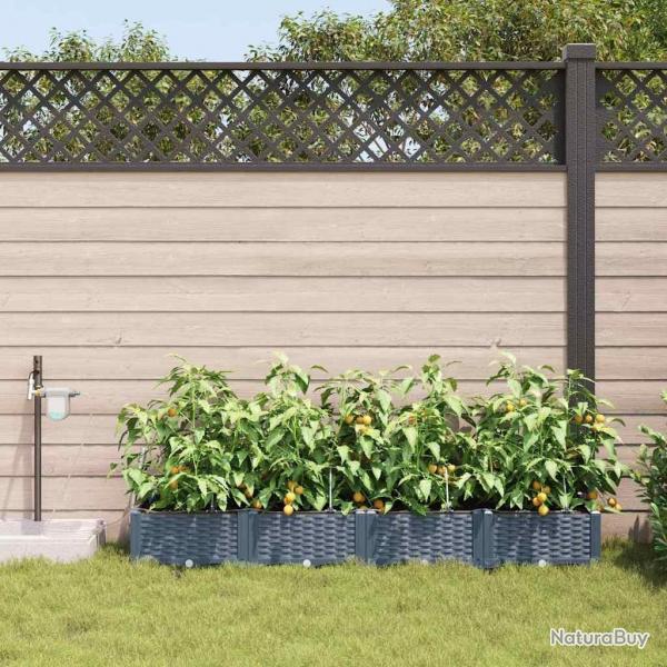Jardinires de jardin 1 pc Gris clair 160 x 40 x 22 cm