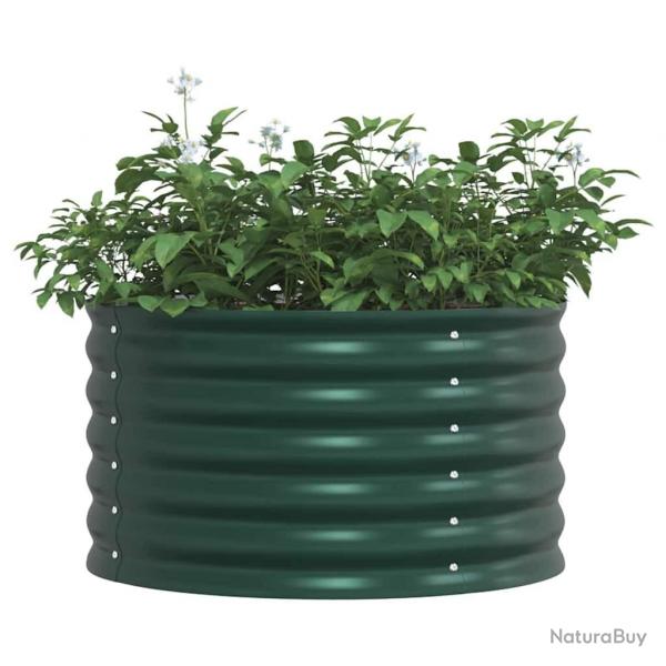 Jardinire surleve Verte 80x80x44 cm en Acier Galvanis