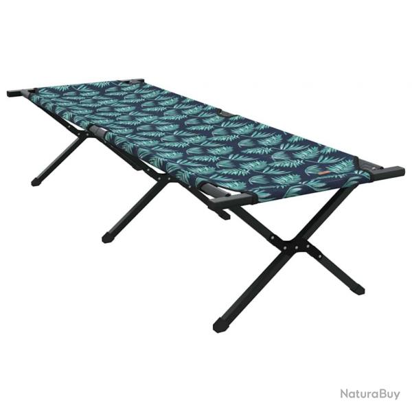 Chaises longues pliantes 2 pcs, avec sac de transport, motif feuilles, en tissu Oxford 600D.