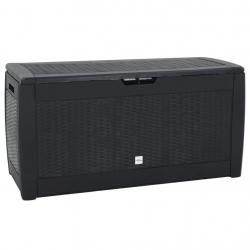 Boîte de stockage jardin Anthracite 119x48x60 cm Polypropylène