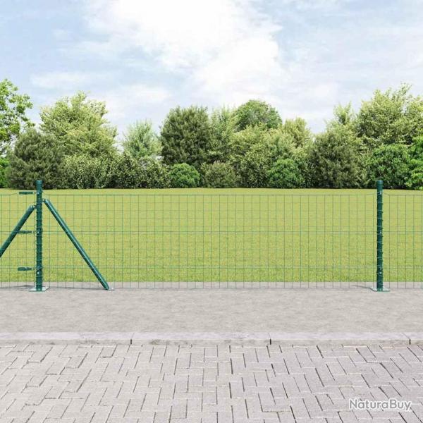 Ensemble de poteaux de clture 13 pcs Vert 32mm 50 cm