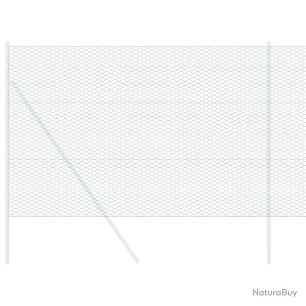 Clture hexagonale Vert 1.5 x 50 m Acier