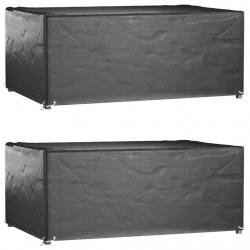 Housses salon de jardin2pcs 8oeillets 180x122x75cm rectangulaire