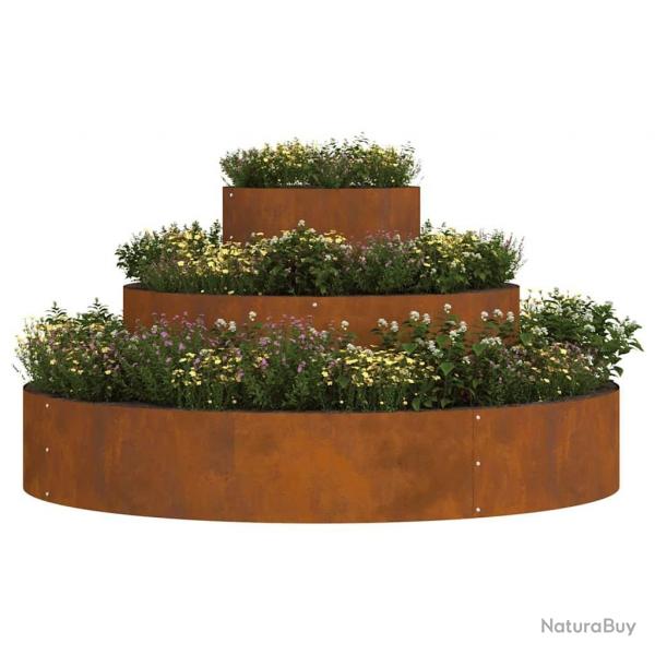 Pot en Mtal Acier Corten  120 cm Incrustations Dcoratives