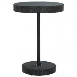 Table de jardin Noir 75,5x106 cm Résine tressée