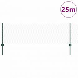 Poteaux de clôture 11 pcs U-Channel Vert 60 cm Acier