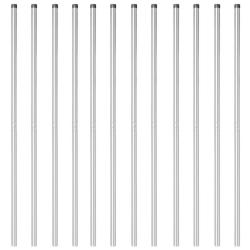 Poteaux de clôture 12 pcs Argent 210 cm Acier galvanisé