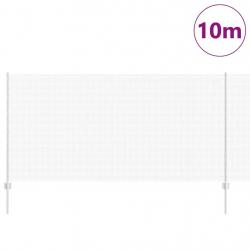 Clôture en Fil Soudé avec 10 Piques U Argent 1.2x10 m Acier