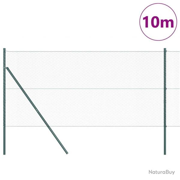 Clture Hexagonale Verte 1x10 m Acier