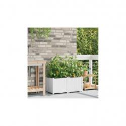 Jardinières de jardin 1 pc Blanc 80 x 40 x 37.5 cm Plastique