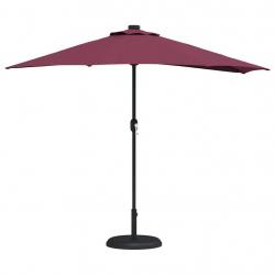 Parasol de jardin Rouge bordeaux 294 x 150 x 224 cm tissu