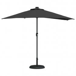 Parasol de jardin Noir 294 x 150 x 224 cm tissu