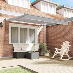 Store manuel extensible gris clair 300 x 250 cm