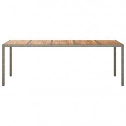 Table de Restauration de Jardin Grise 250x100x75 cm Rattan Poly