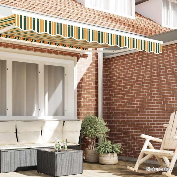 Store pour Cadre de 2,5 m Vert et Jaune - 2,3 x 0,2 m