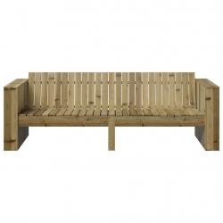 Canapé de jardin 3 places 185.5x60x62 cm en bois traité