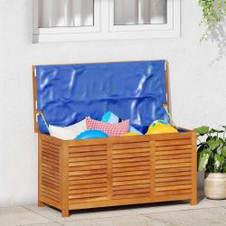 Boîte de rangement de jardin persiennes 113x50x56cm bois acacia