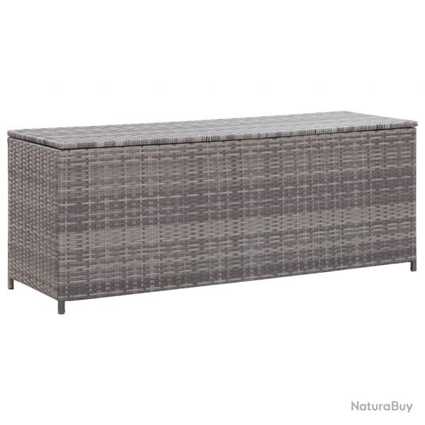 Bote de rangement de jardin gris 120x50x60 cm rsine tresse