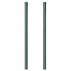 Poteaux de clôture 2 pcs Vert 100 cm Acier peint par poudre