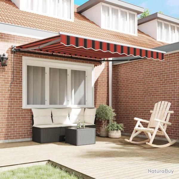 Auvent Rtractable Orange et marron 300x250 cm