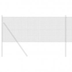Clôture en fil soudé gris 0,6x25 m en acier