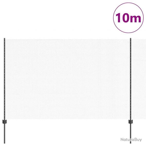 Poteaux de Clture 10 pcs U-Channel Gris 160 cm Acier
