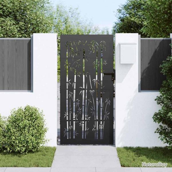 Porte de Jardin Autre Noir 105 x 200 cm Acier peint par poudre
