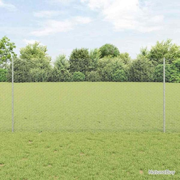 Poteaux de Clture 22 pcs U-Channel 120 cm Acier Galvanis