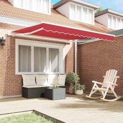 Store rétractable manuel Rouge 350 x 250 cm
