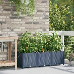Jardinières de jardin 1 pc Gris 120 x 40 x 37.5 cm Plastique