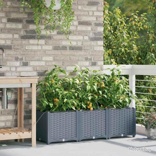 Jardinires de jardin 1 pc Gris clair 120 x 40 x 37.5 cm