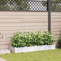 Jardinières de jardin 1 pc Blanc 160 x 40 x 22 cm Plastique