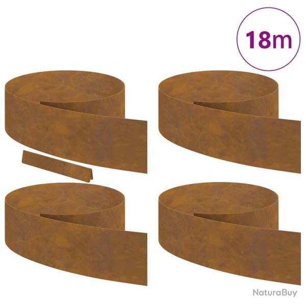 Bordure de jardin 4 pcs Rouill 450 x 20 cm