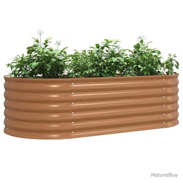 Jardin Surlev Marron avec Aspect Bois 160x80x44 cm Acier
