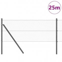 Clôture Hexagonale Gris 0,6x25 m Acier