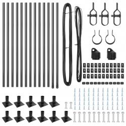 Set de poteaux de clôture 13 pcs Gris Ø32mm 160 cm Béton