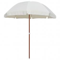 Parasol de jardin avec mât en acier 240 cm Sable