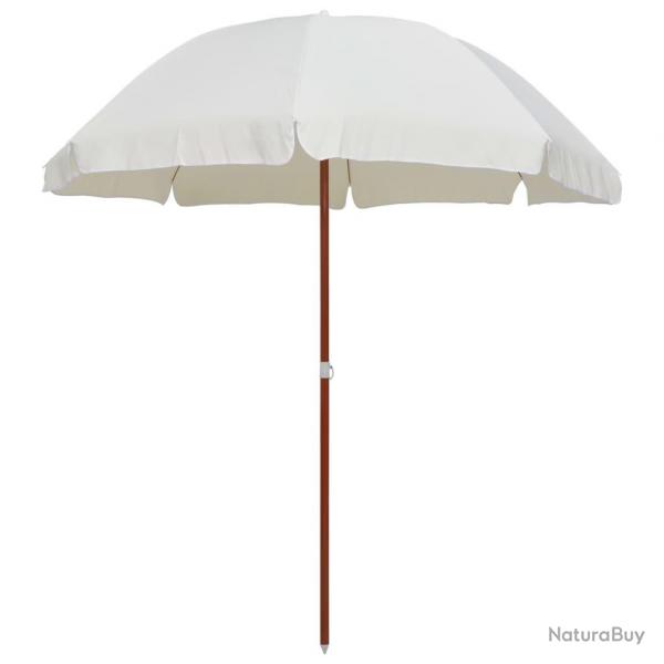 Parasol de jardin avec mt en acier 240 cm Sable