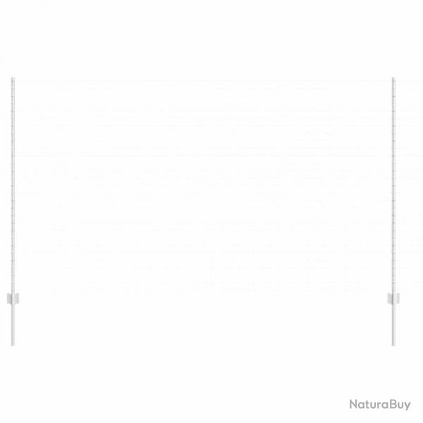Poteaux de clture 10 pcs en U de 150 cm en acier galvanis