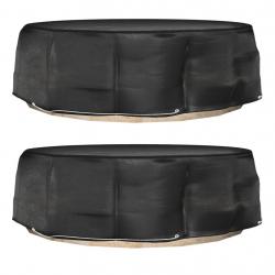 Housses pour salon îlot 2 pcs 10 oeillets Ø236x67 cm rond