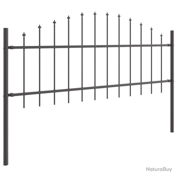 Clture de jardin , dessus arrondi, 1,7x0,75 m en acier.