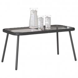 Table basse Noir 90x45x42 cm en Poly Rattan