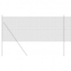 Clôture en fil soudé gris 0,5 x 50 m en acier