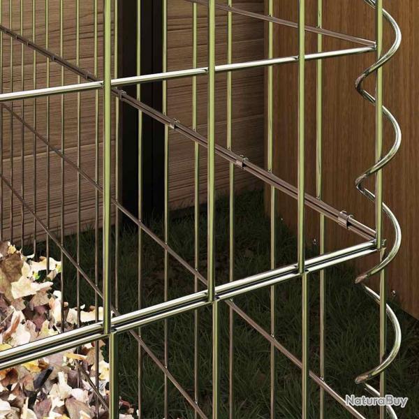 Composteur de jardin 100x100x100 cm en acier galvanis carr
