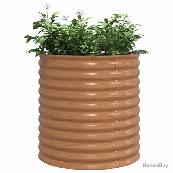 Lit de jardin surlev marron avec aspect bois 80x80x81 cm en acier